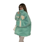 Heart Thick Velvet Loose Jacket